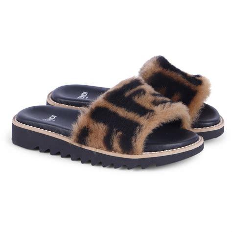 fendi fuzzy slides